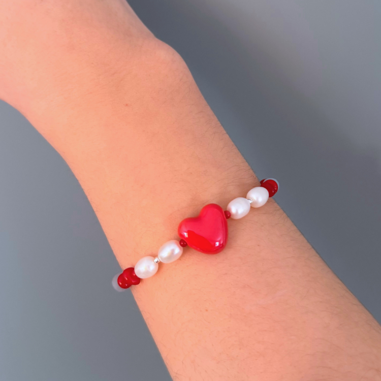 Bransoletka z pereł, koralu i akwamarynu   925.png