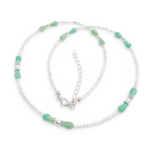 Srebrny naszyjnik 925 z amazonitem kamieniem księżycowym i perłą.png