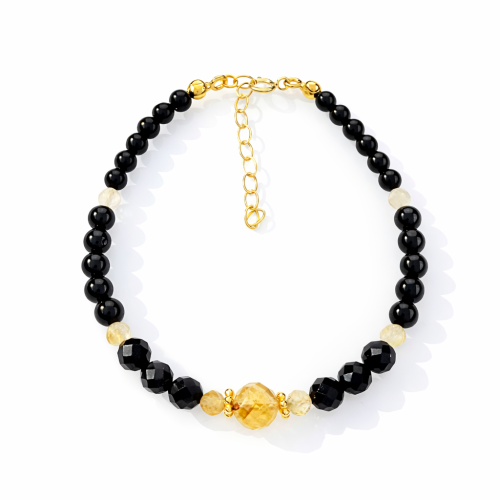 złota bransoletka czarny turmalin cytryn szczęscie ochrona.png