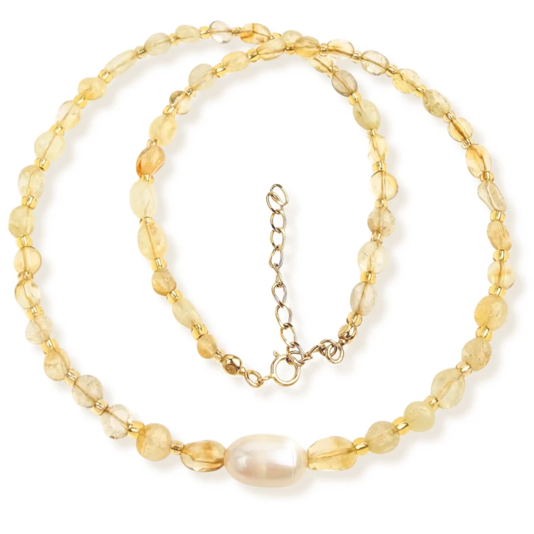 choker naszyjnik cytryn talizman obfitość 40 cm pozłacane srebro 925.png
