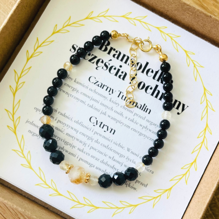 czarny turmalin cytryn bransoletka szczęścia ochrona.png