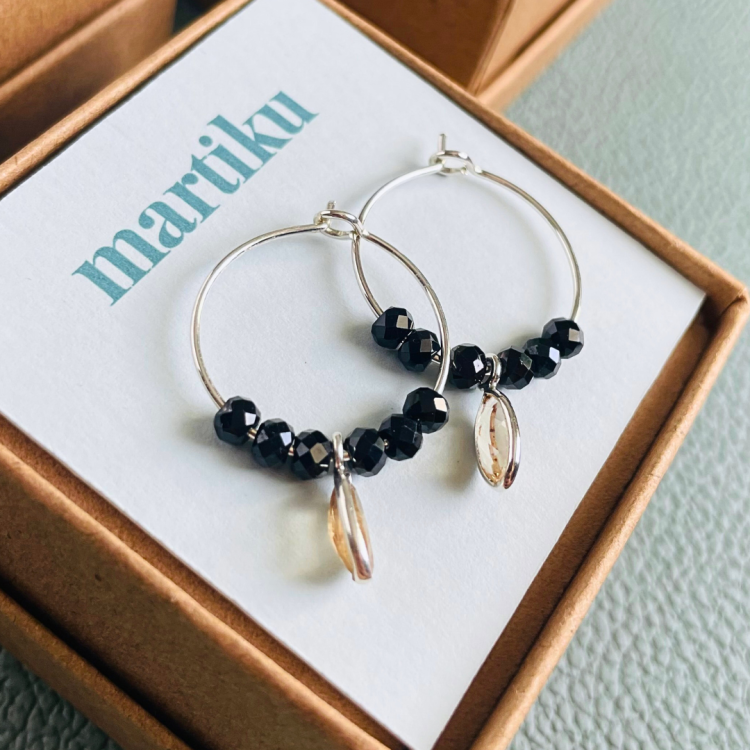 Kolczyki koła z cytrynem i czarnym turmalinem srebro 925.png