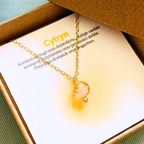 naszyjnik z cytrynem